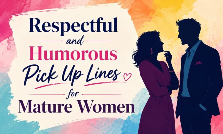 Respectful and Humorous Pick Up Lines for Mature Women
