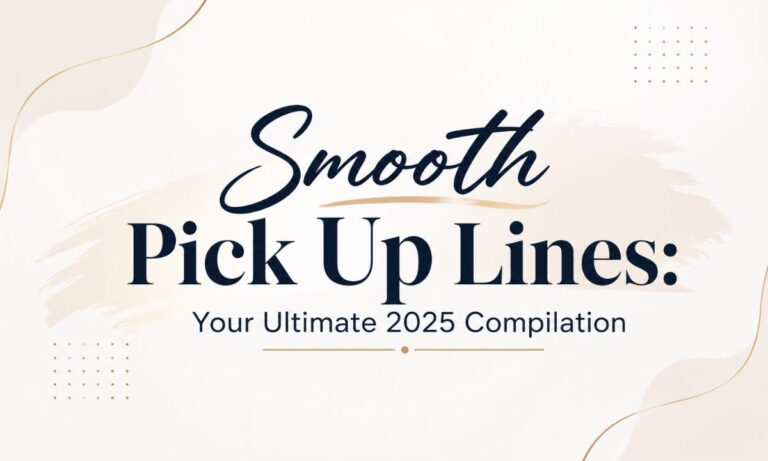Smooth Pick Up Lines: Your Ultimate 2025 Compilation